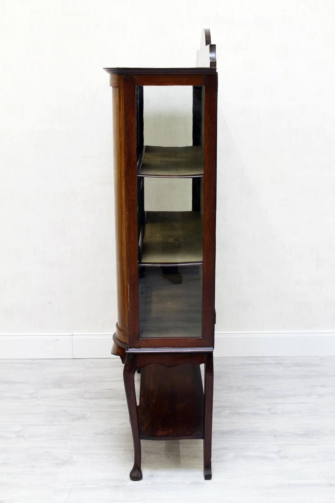 Showcase Art Nouveau Chippendale Antique Bookcase Baroque Empire For Sale 5