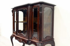 Showcase Bar Chippendale Empire Louis XIV Antique Baroque Cabinet