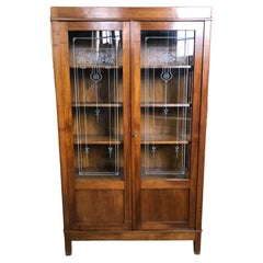Showcase Bookcase in Italian Walnut Original from 1930