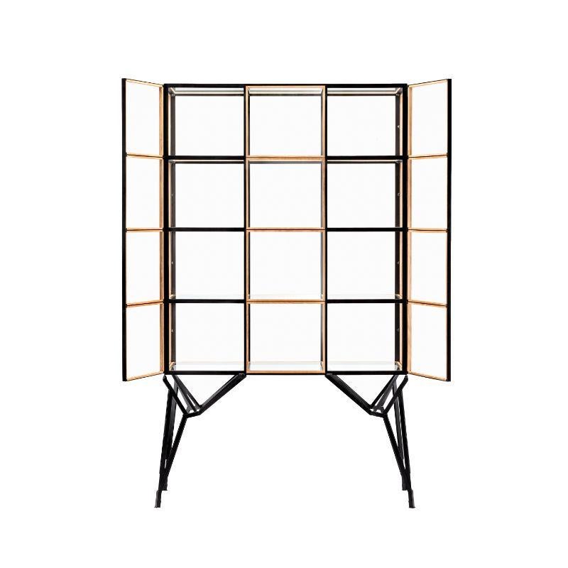 Showcase cabinet, 3x4 by Paul Heijnen (2011)
Dimensions: H200 x L120 x W50 cm
Materials: Steel, Oak, Glass

Available in different varieties/stains

Each cabinet is made to order and as such size, colour & materials are fully customisable;