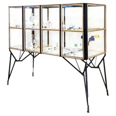 Showcase Cabinet, 4x2 in Oak and Steel, High-end Craft