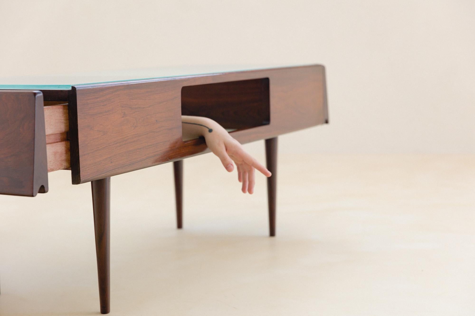 Showcase Coffee Table, Brazilian Rosewood, Carlo Hauner & Martin Eisler, C. 1955 For Sale 1