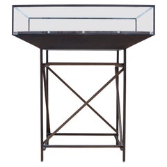 Showcase in Brass and Glass for Jewelry, Silver, Bags or Wallets