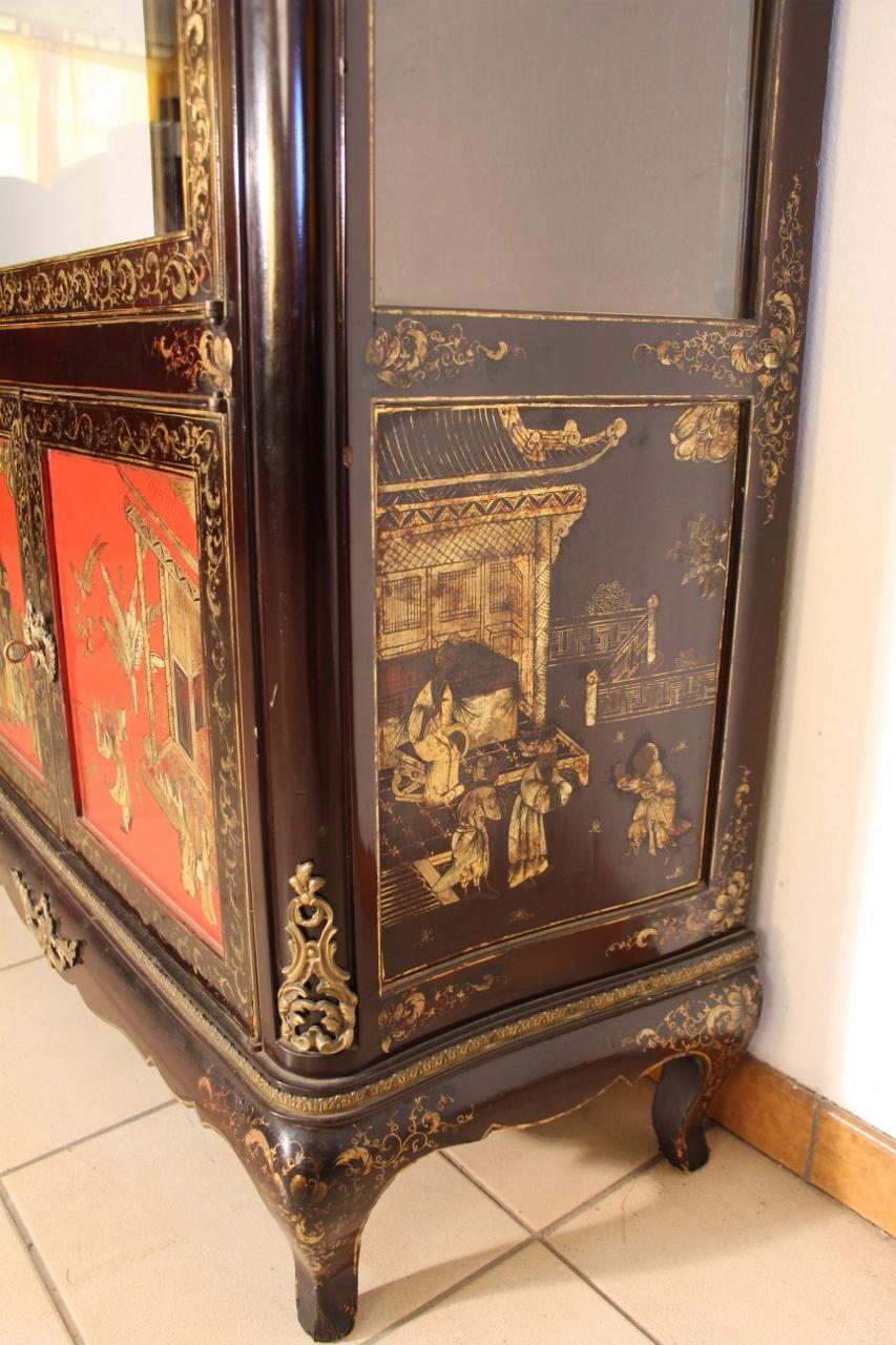 Showcase Napoleon III En Lac Signed G.durand, Paris In Fair Condition For Sale In charmes, FR