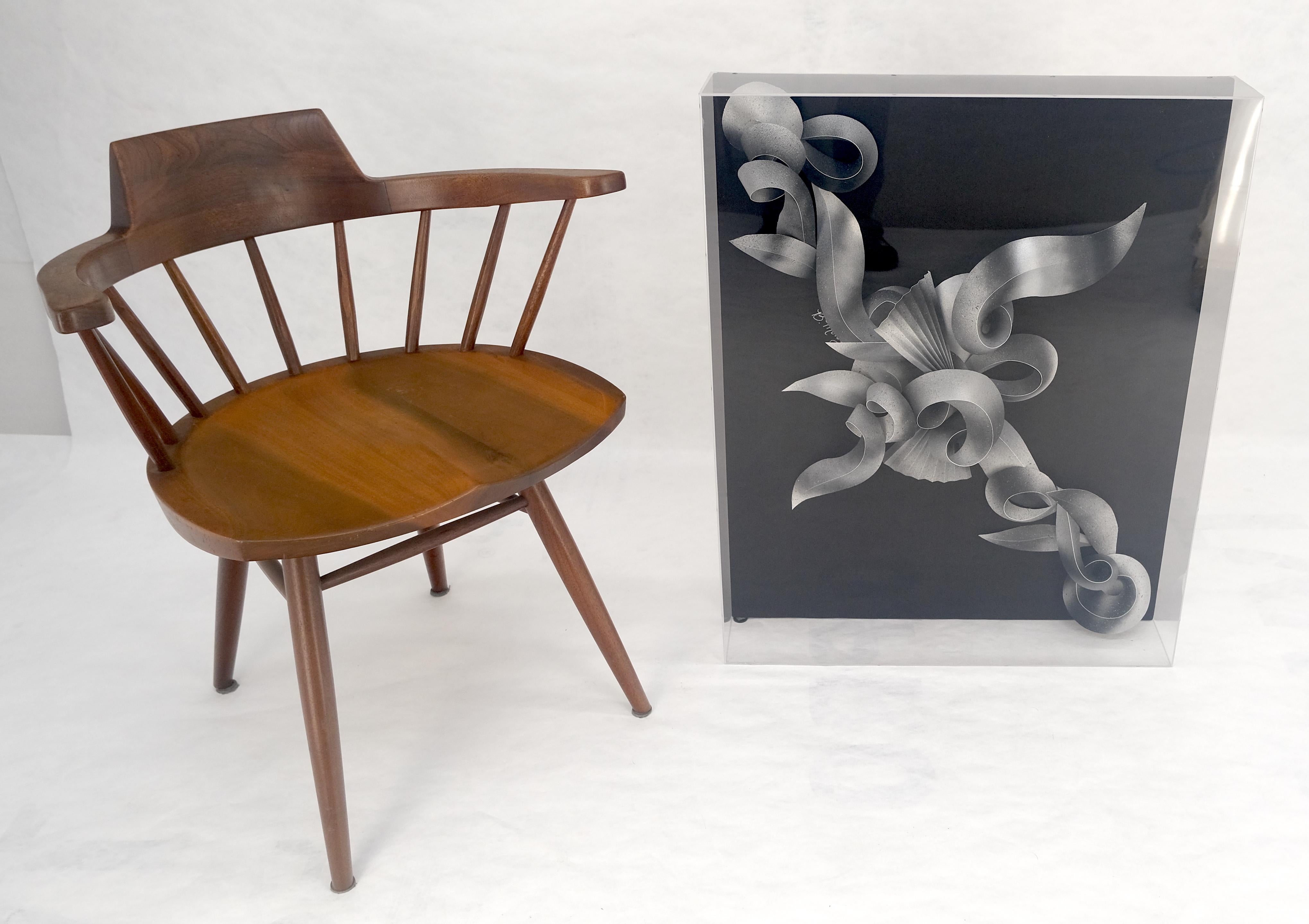 Gezeigt 3D Abstrakt Signiert Greg Copeland Papier Skulptur Rechteckig Wand Kunst 