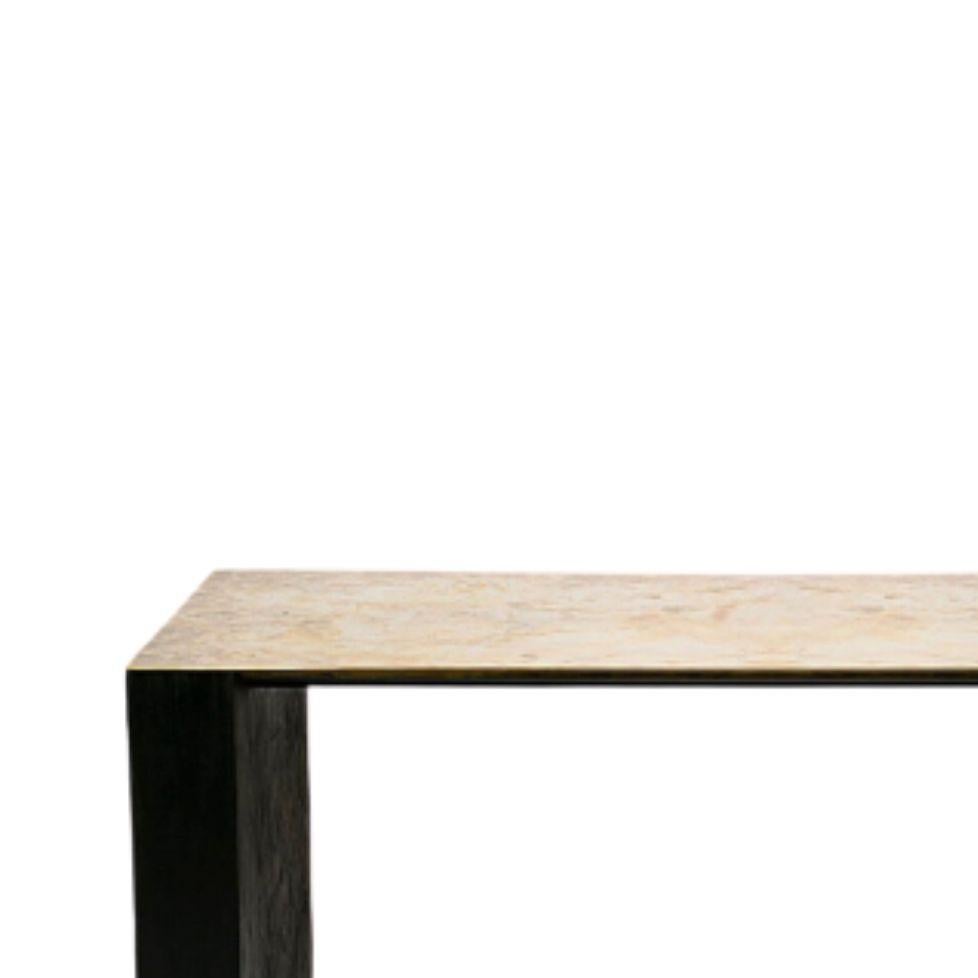 Showroom table by Rick Owens,
2007
Dimensions: L 183 x W 83 x H 75 cm
Materials: Brass, plywood
Weight: 77 kg

Note: comes in 4 different pieces

Rick Owens is a California-born fashion and furniture has developed a unique style that he