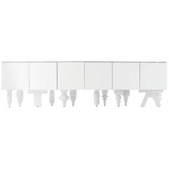 3M Contemporary Hallway Showtime Cabinet in White Carrara Venato Marble