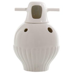 Nº 3 Zeitgenössische glasierte Keramik Weiß Showtime  Vasen-Kollektion  Jaime Hayon, Jaime