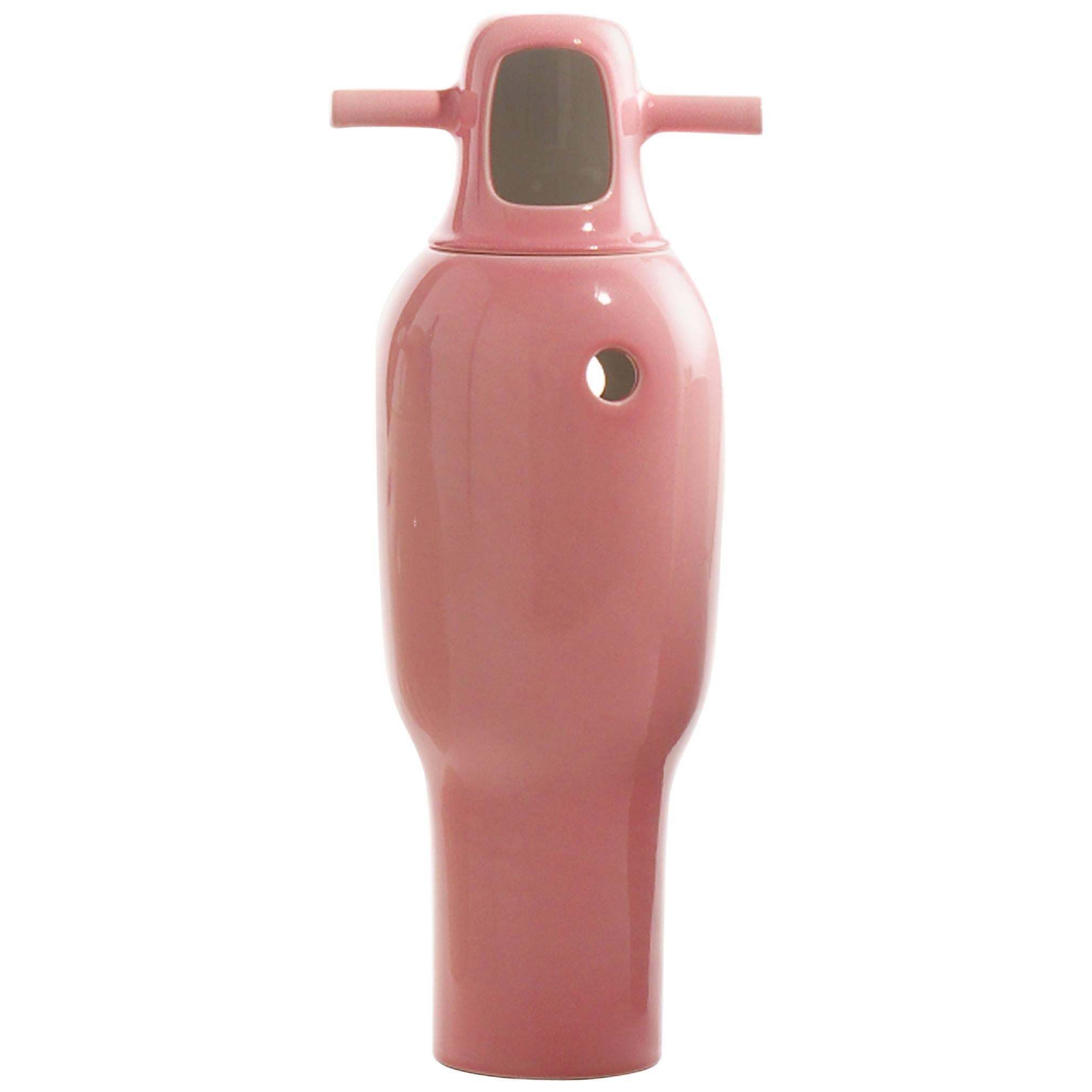 Nº 4 Contemporary Glazed Ceramic Pink Showtime  Vase Collection by Jaime Hayon