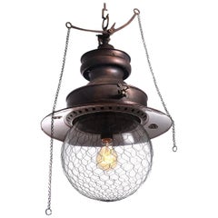 Showy Electrified Copper Gas Lamp