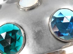 Showy Nickel and Jeweled Student Desk Lamp