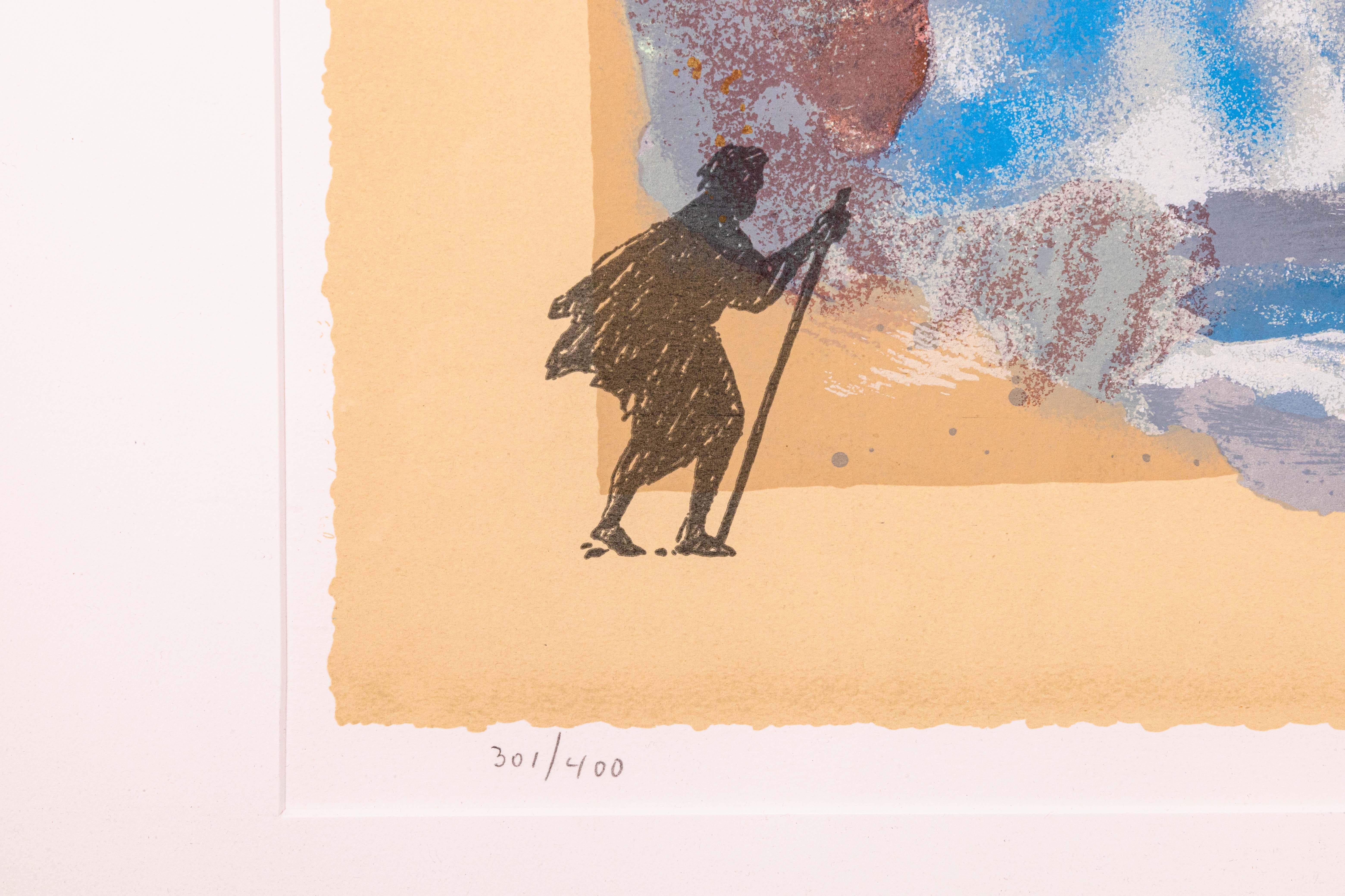 Shraga Weil The Burning Bush Signed Postmodern Judaica Serigraph 1
