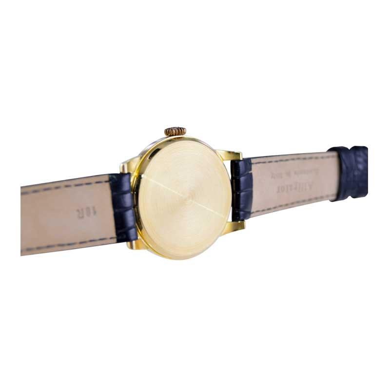 Shreve & Co. 18Kt. Hand Made Art Deco Watch with Unique Lever Side Setting For Sale 8