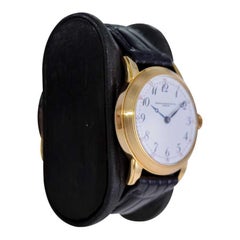 Shreve & Co. 18Kt. Reloj Art Decó Hand Made con engaste lateral de palanca único