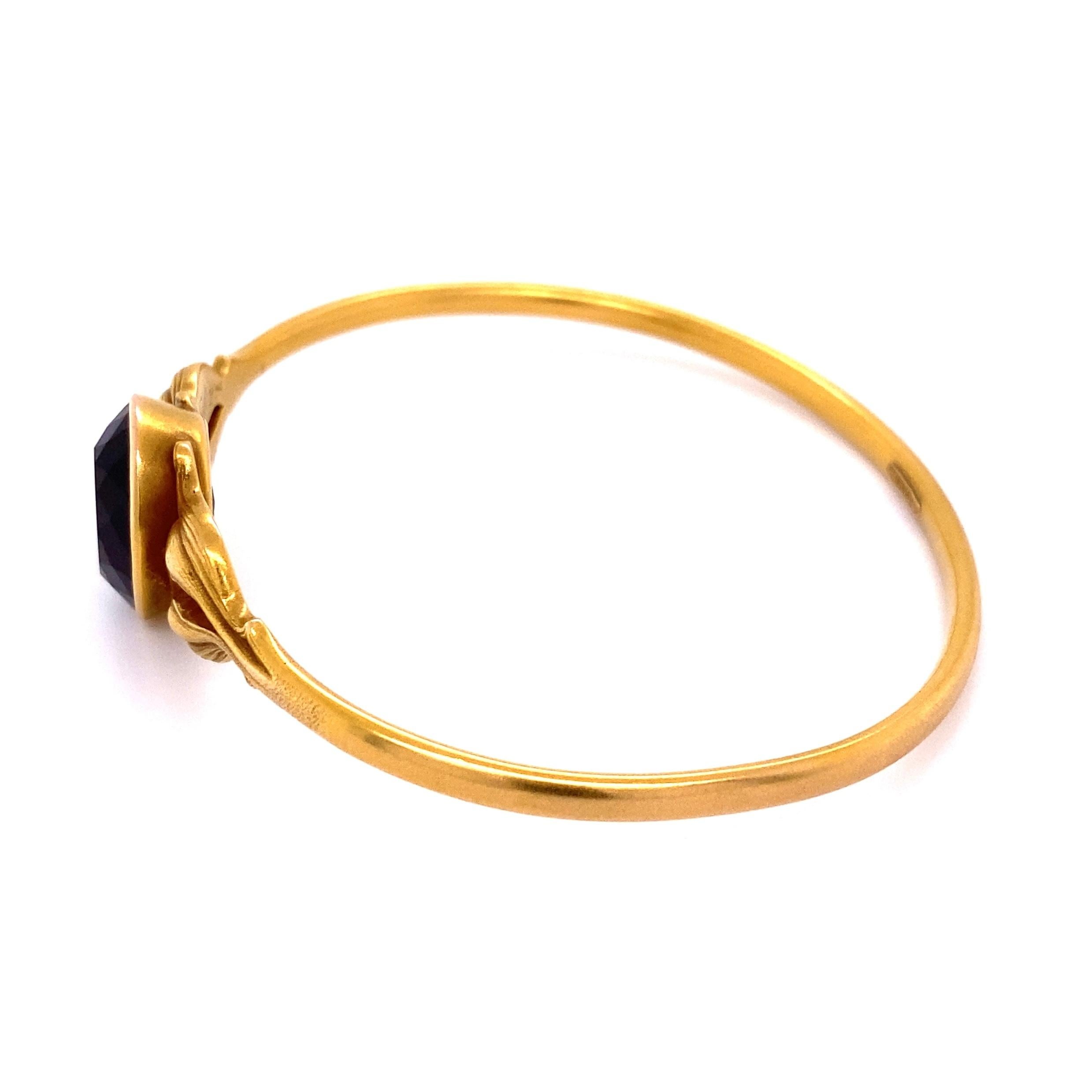 Shreve & Co Amethyst Gold Bangle Bracelet Circa 1906 Estate Fine Jewelry 1