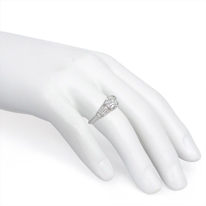 Old European Cut Shreve & Co. Art Deco Diamond Platinum Engagement Ring