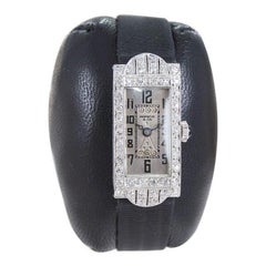 Shreve & Co. Art Deco Platinum and Diamond Ladies Watch from 1930's