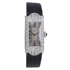 Used Shreve & Co. Art Deco Platinum and Diamond Ladies Watch from 1930's