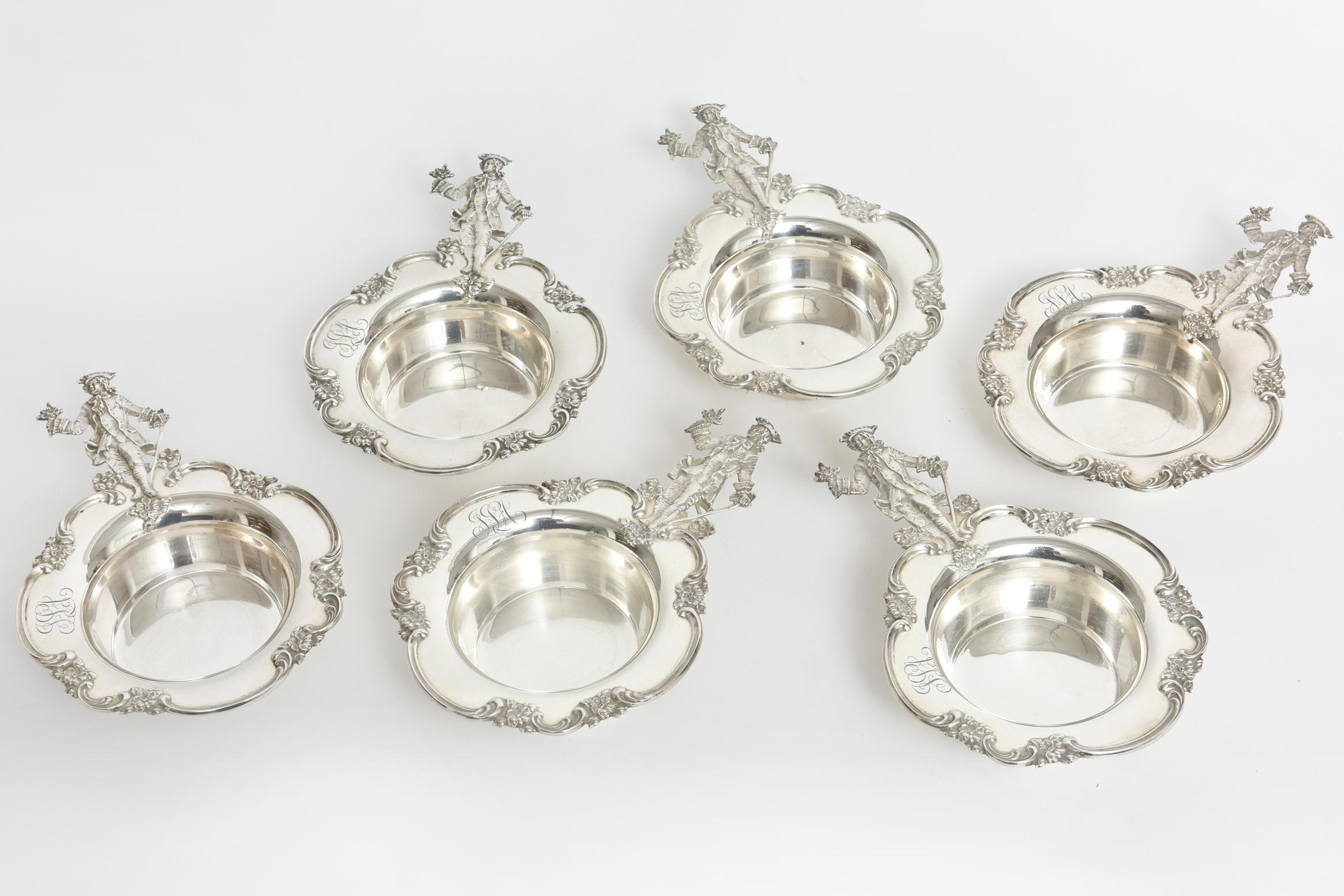 Shreve & Co Figural Man and Woman Sterling Silver Ramekins Set of 12 7