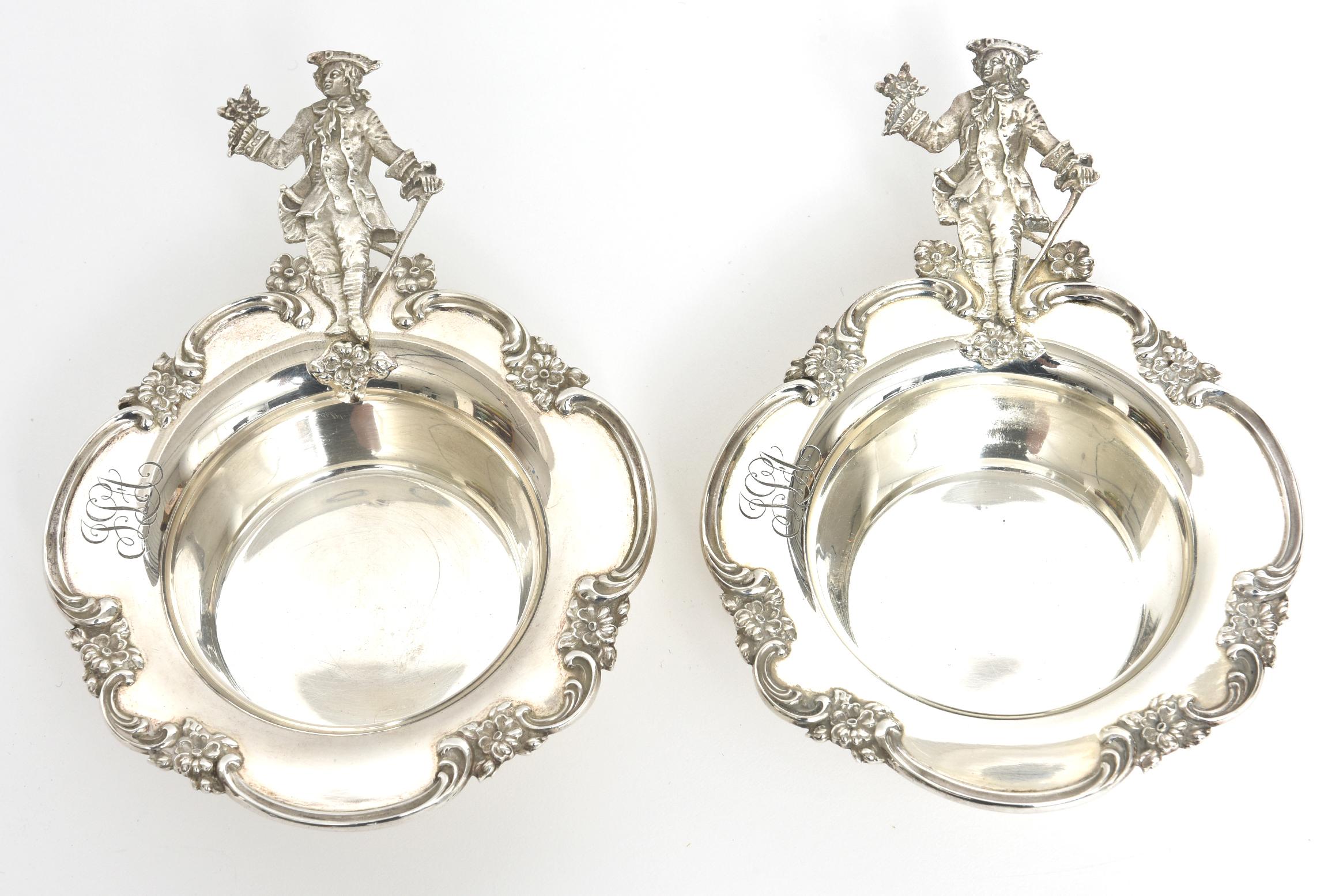 Shreve & Co Figural Man and Woman Sterling Silver Ramekins Set of 12 9