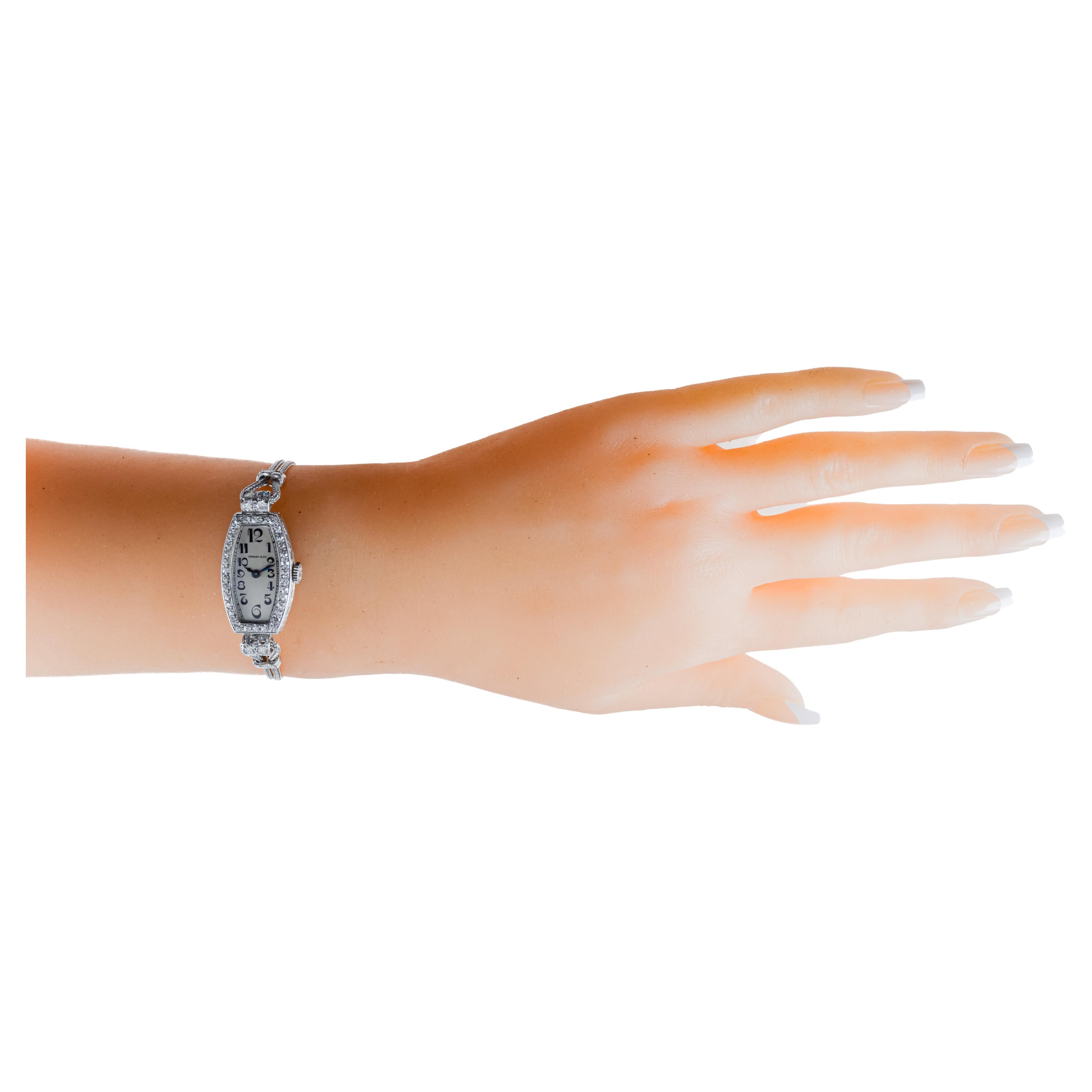 Tiffany & Co. Montre pour dames Art Deco circa 1920 en vente 11