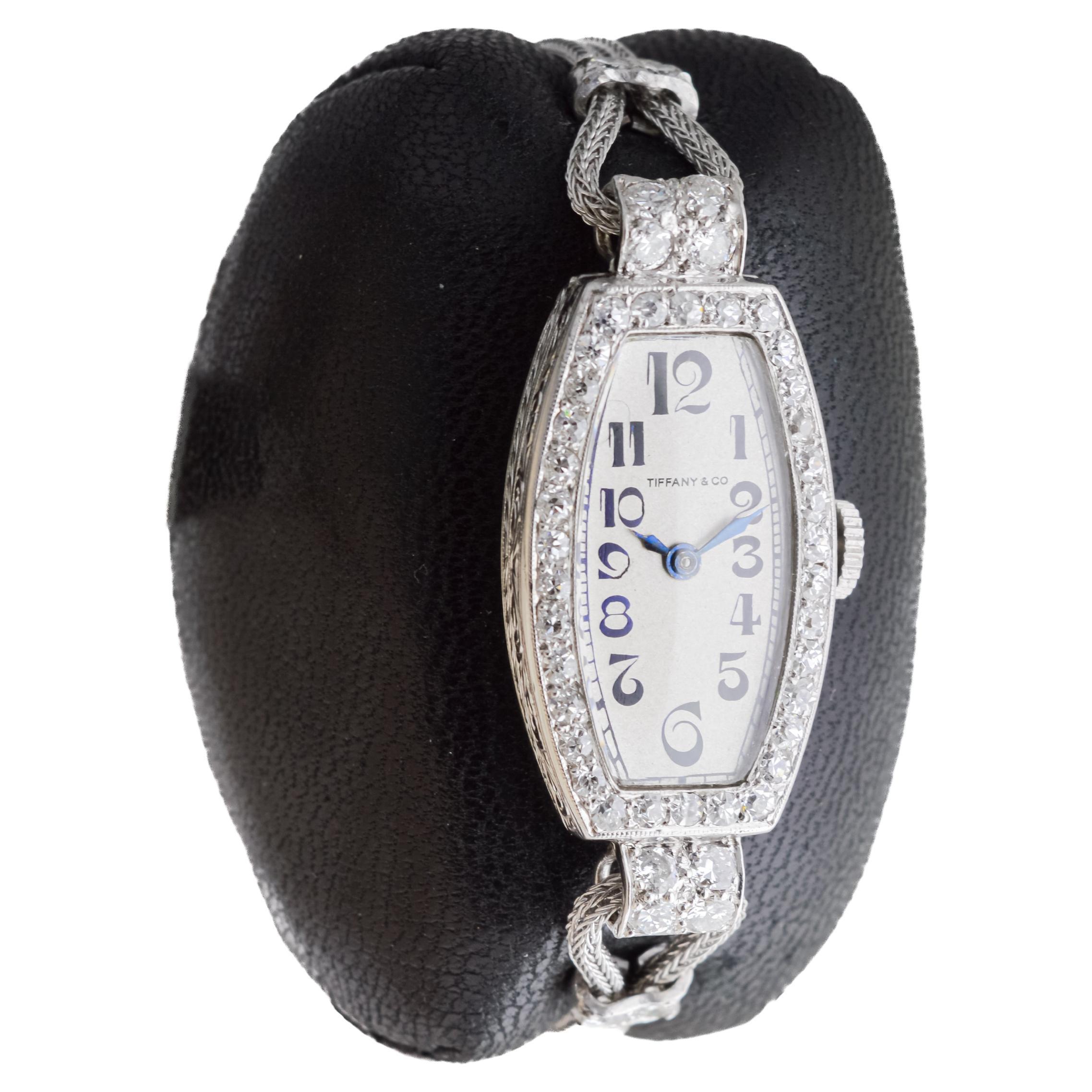Art déco Tiffany & Co. Montre pour dames Art Deco circa 1920 en vente