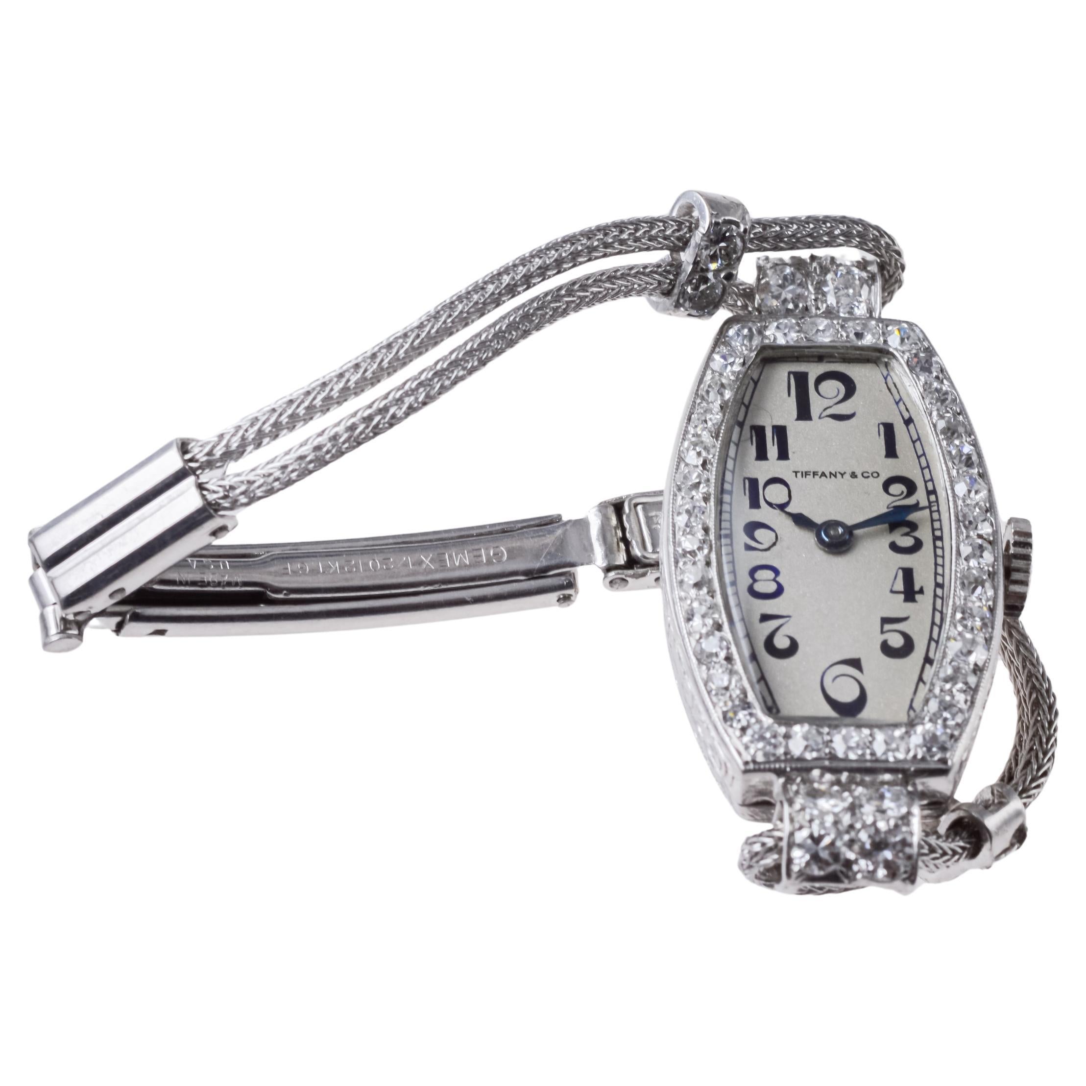 Tiffany & Co. Montre pour dames Art Deco circa 1920 en vente 2