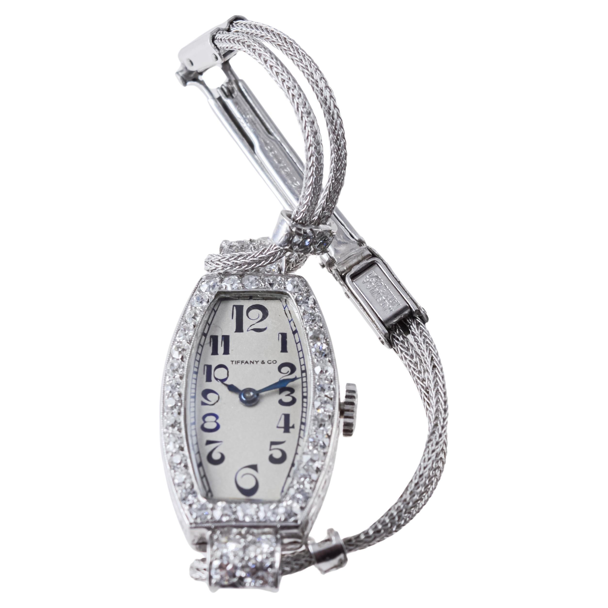 Tiffany & Co. Montre pour dames Art Deco circa 1920 en vente 3