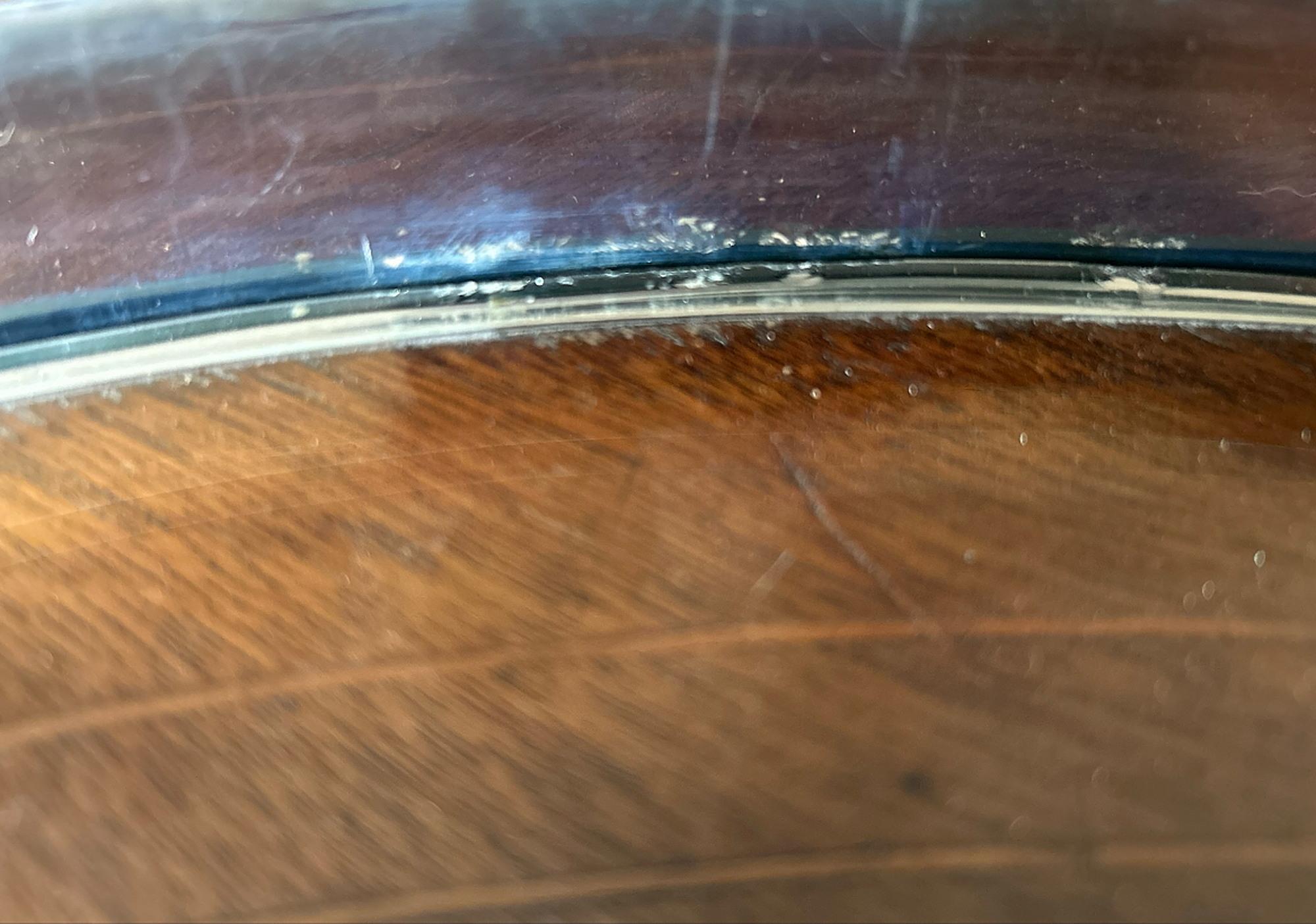 Shreve & Co Large Sterling Mahogany Glass Overlay Gallery Tray - C 1910 For Sale 2