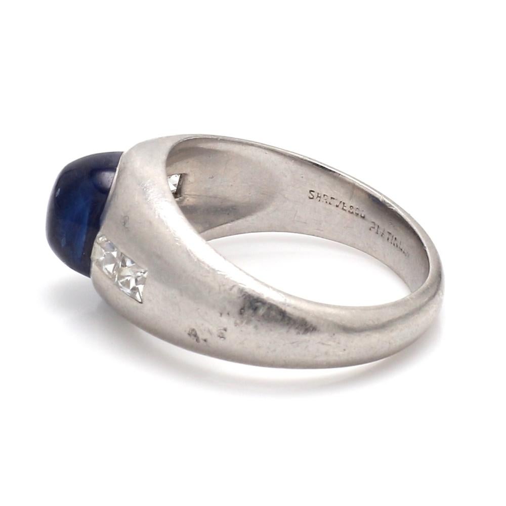 Women's or Men's Shreve & Co., Sapphire Ring - GIA Certified For Sale