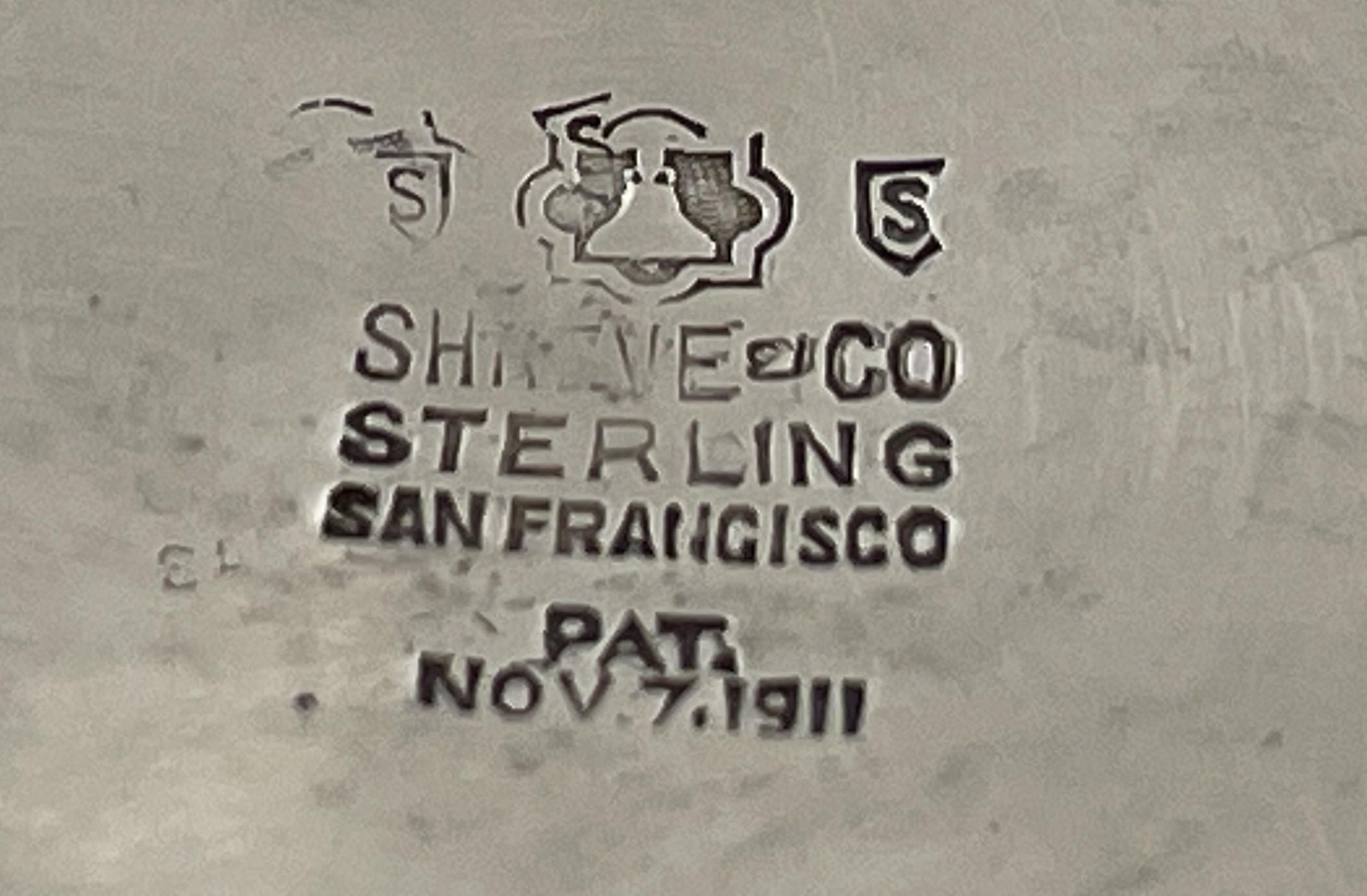 Shreve & Co. Ensemble de 12 bols à dessert en argent sterling à motif Adam en vente 2