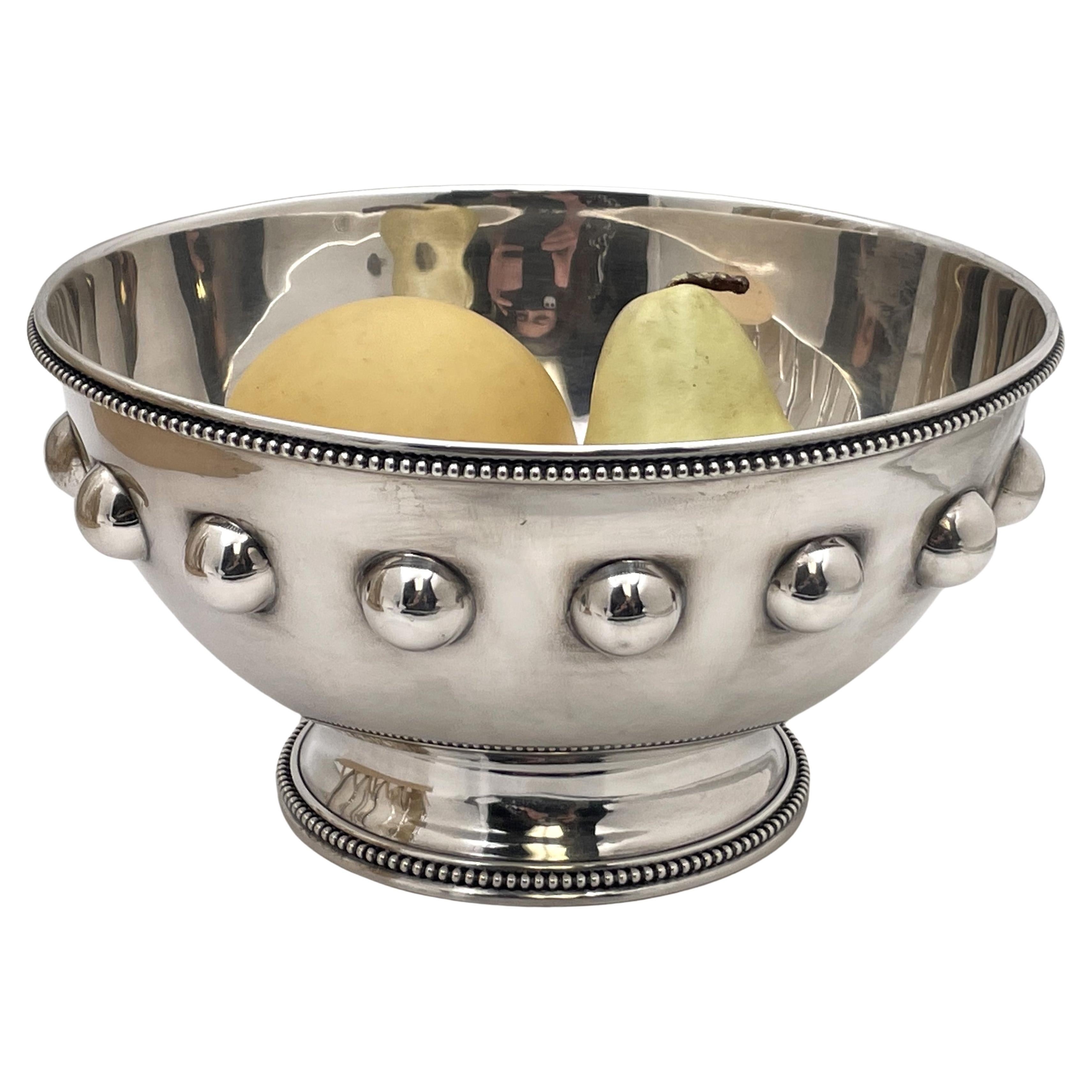Shreve & Co. Sterling Silver Bowl in Mid-Century Modern Style For Sale