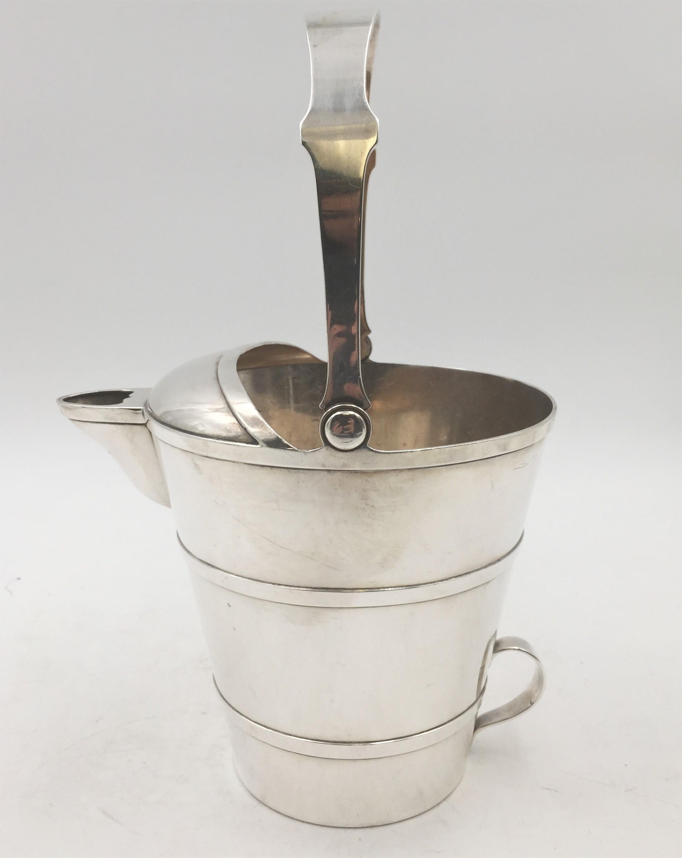 American Shreve & Co. Sterling Silver Mid-Century Modern Pitcher with Handle