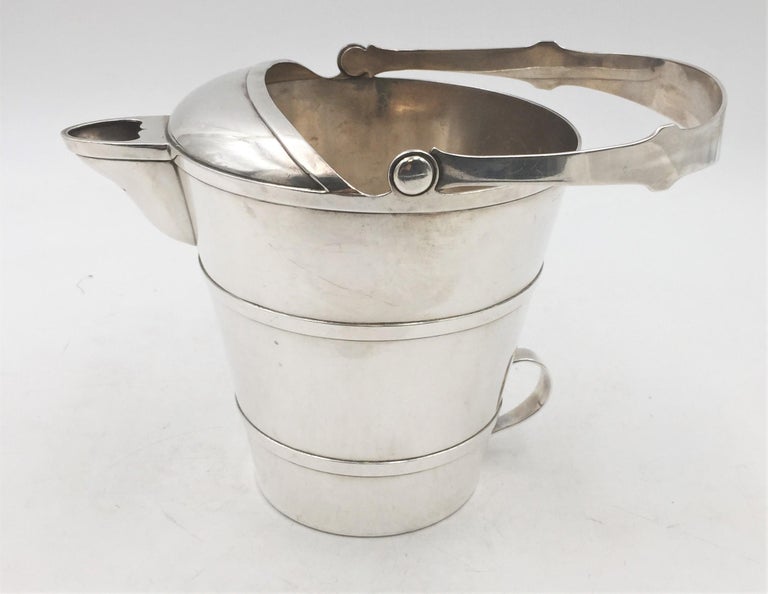 20th Century Shreve & Co. Sterling Silver Mid-Century Modern Pitcher with Handle For Sale