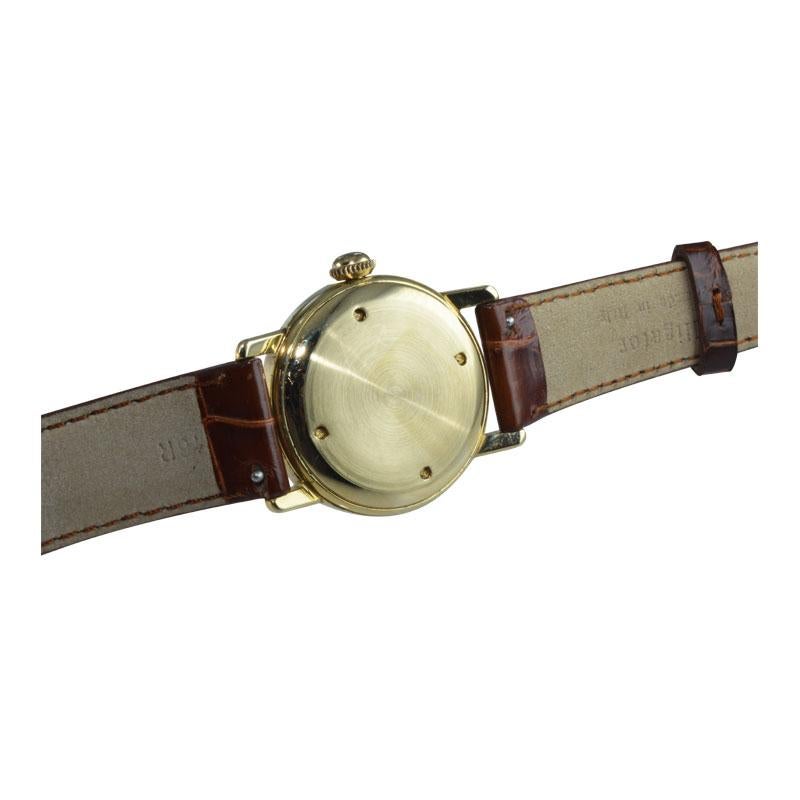 Shreve & Co. Yellow Gold Angelus Screw Back Manual Watch, circa 1950s 3