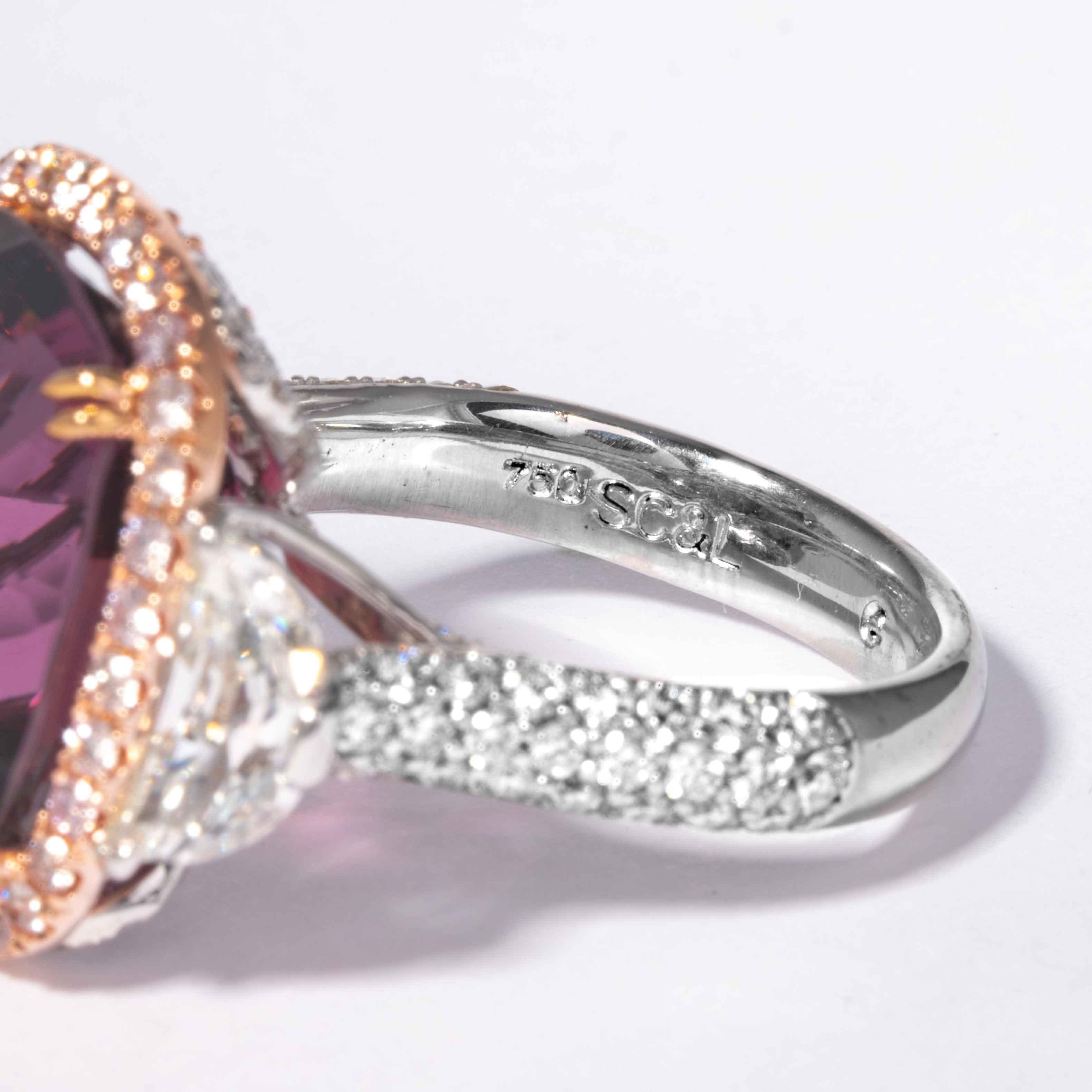 Shreve, Crump & Low 15.38 Carat Burmese Pink Spinel and Diamond Ring 'Dungaire' 1