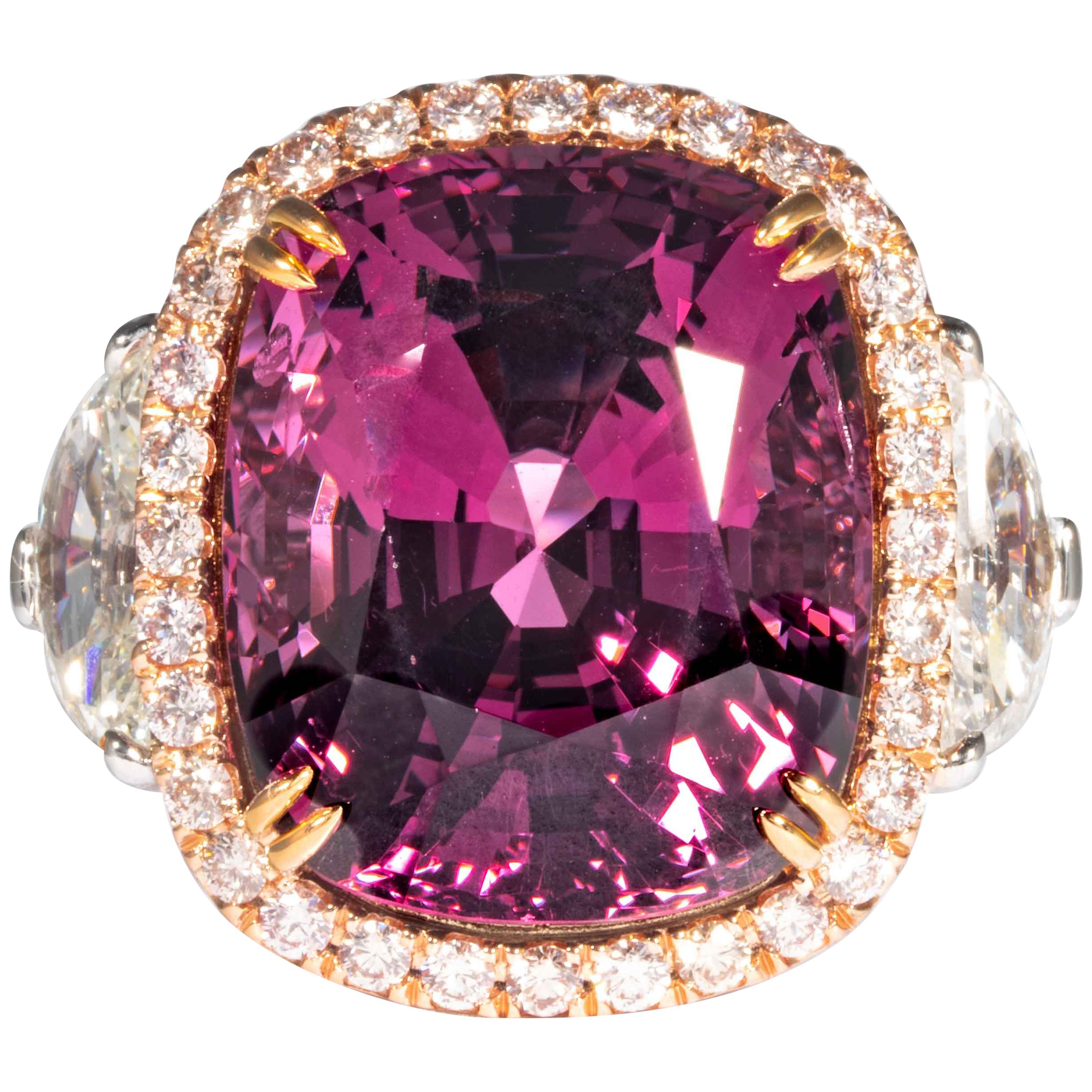 Shreve, Crump & Low 15.38 Carat Burmese Pink Spinel and Diamond Ring 'Dungaire'