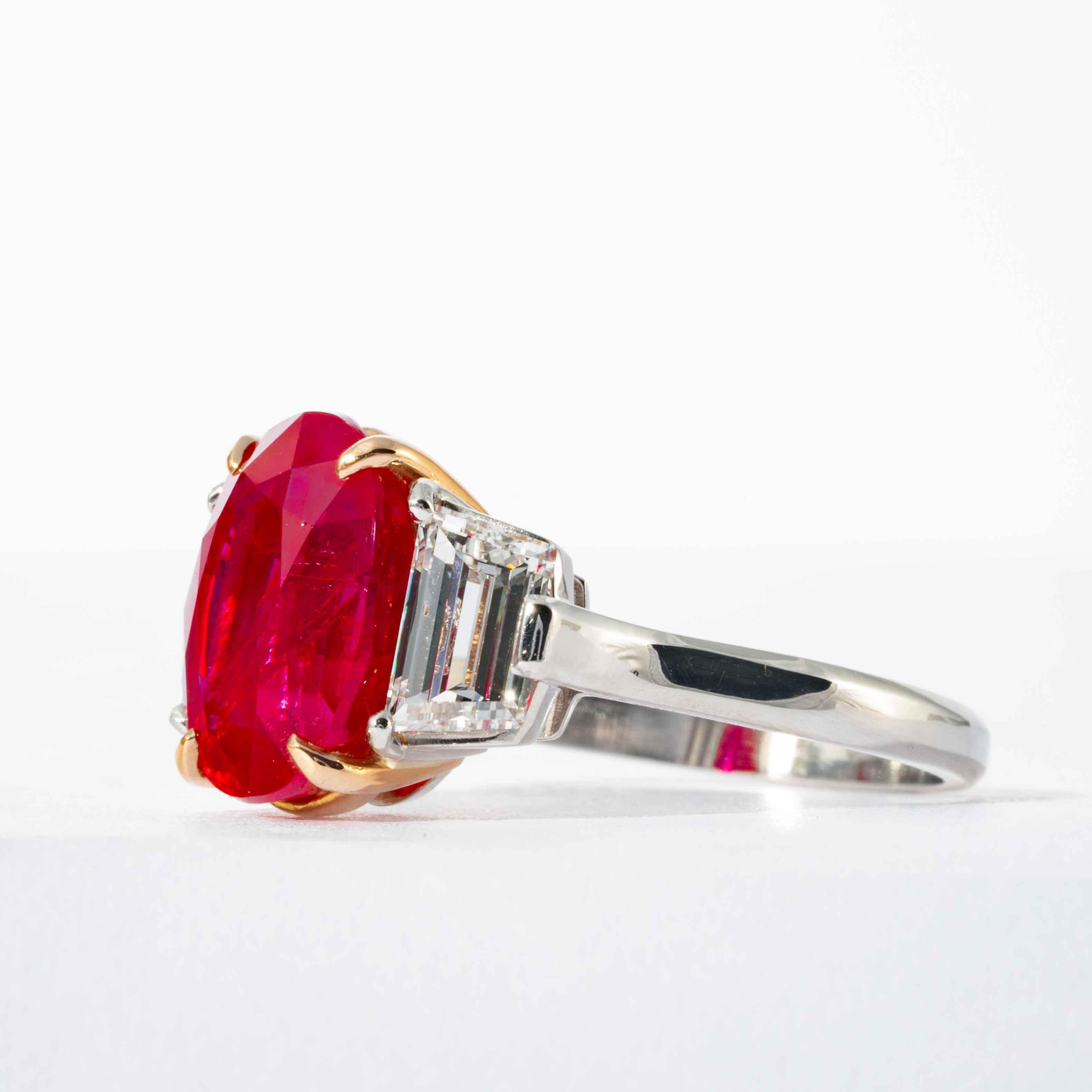 ruby and diamond 3 stone ring