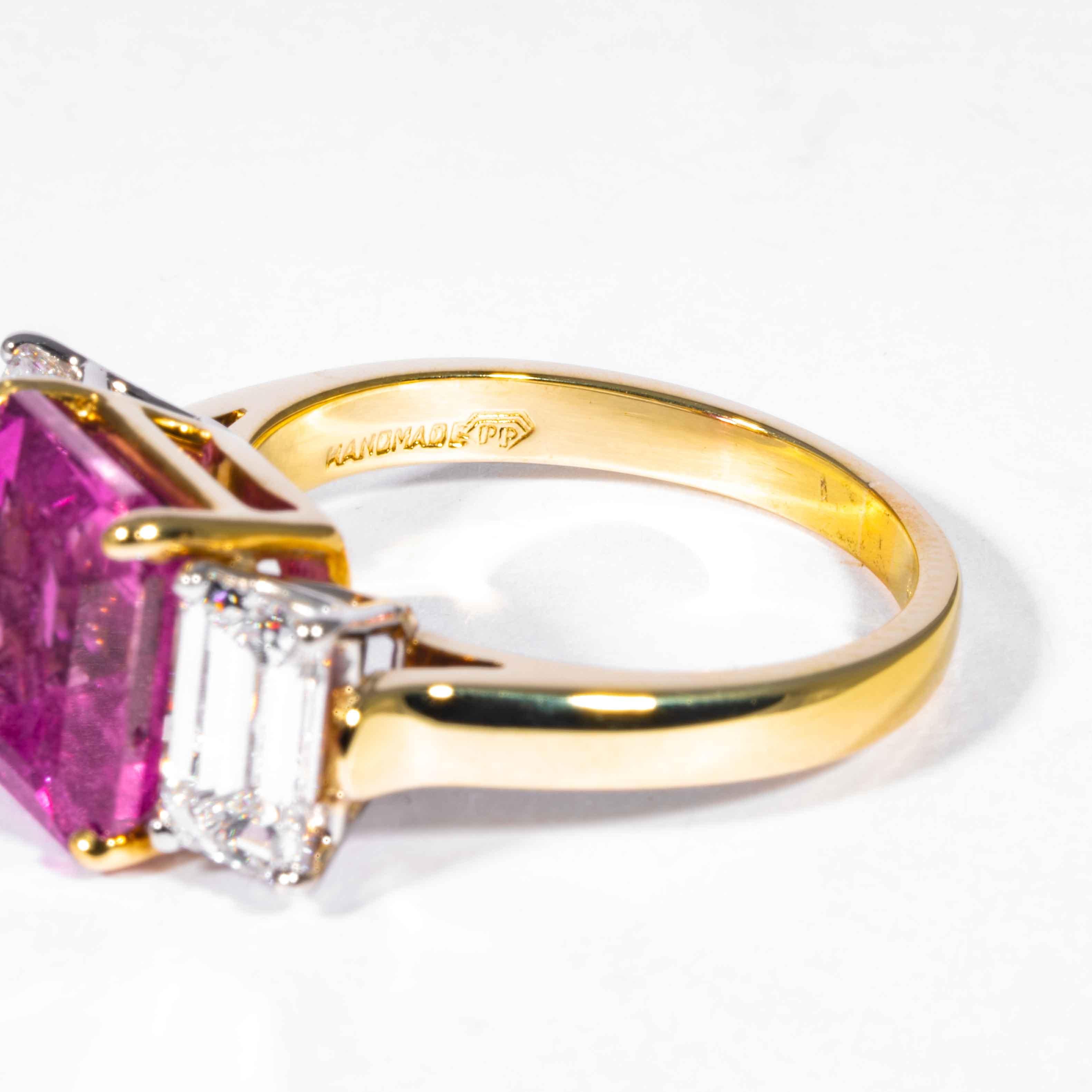Shreve, Crump & Low 6.13 Carat GIA Certified Pink Sapphire and Diamond Ring 1