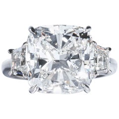 Shreve, Crump & Low Anillo de diamantes talla cojín de 10,01 quilates G SI1 con certificación GIA