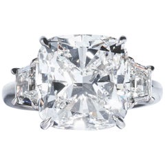 Shreve, Crump & Low GIA Certified 10.01 Carat G SI1 Cushion Cut Diamond Ring