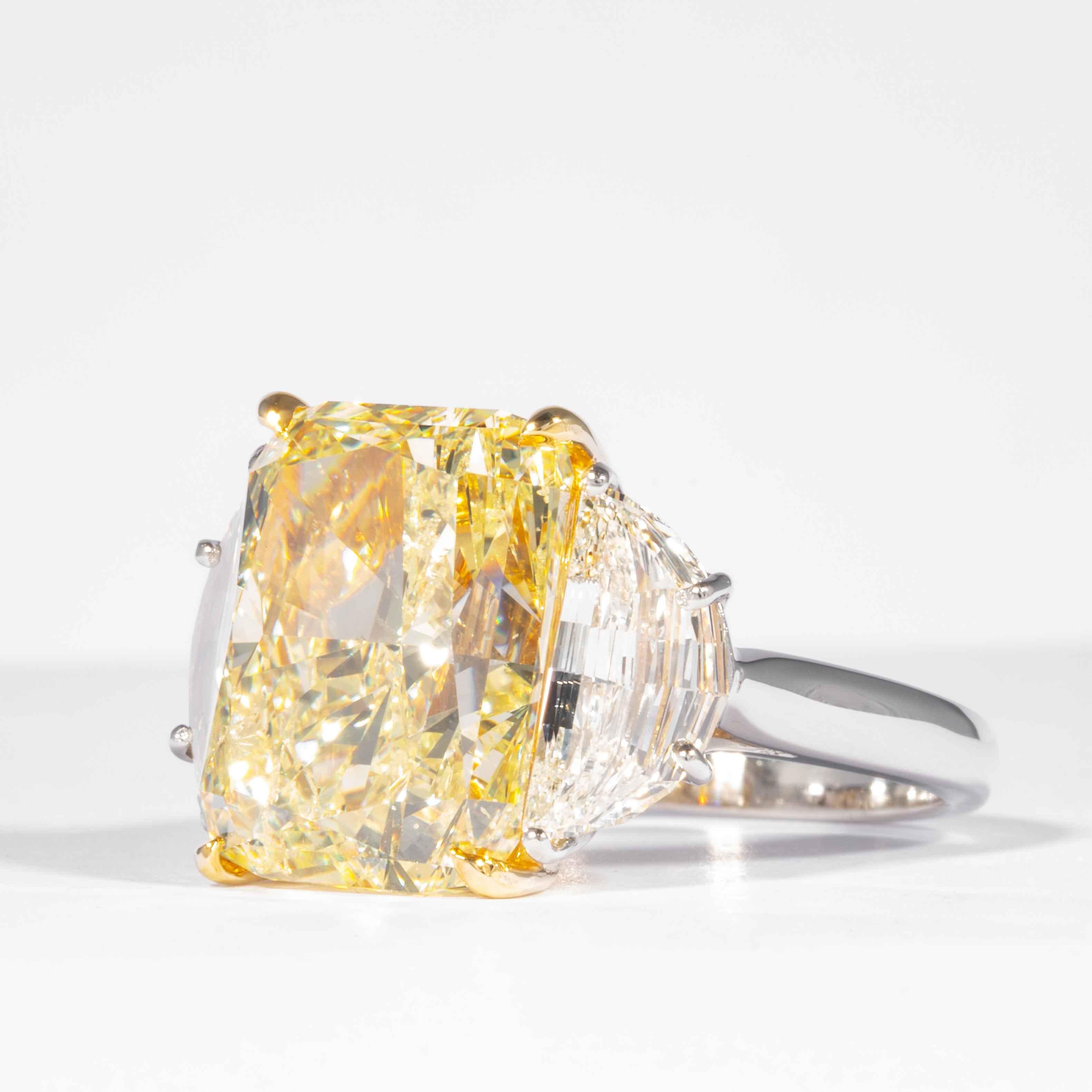 yellow diamond platinum ring