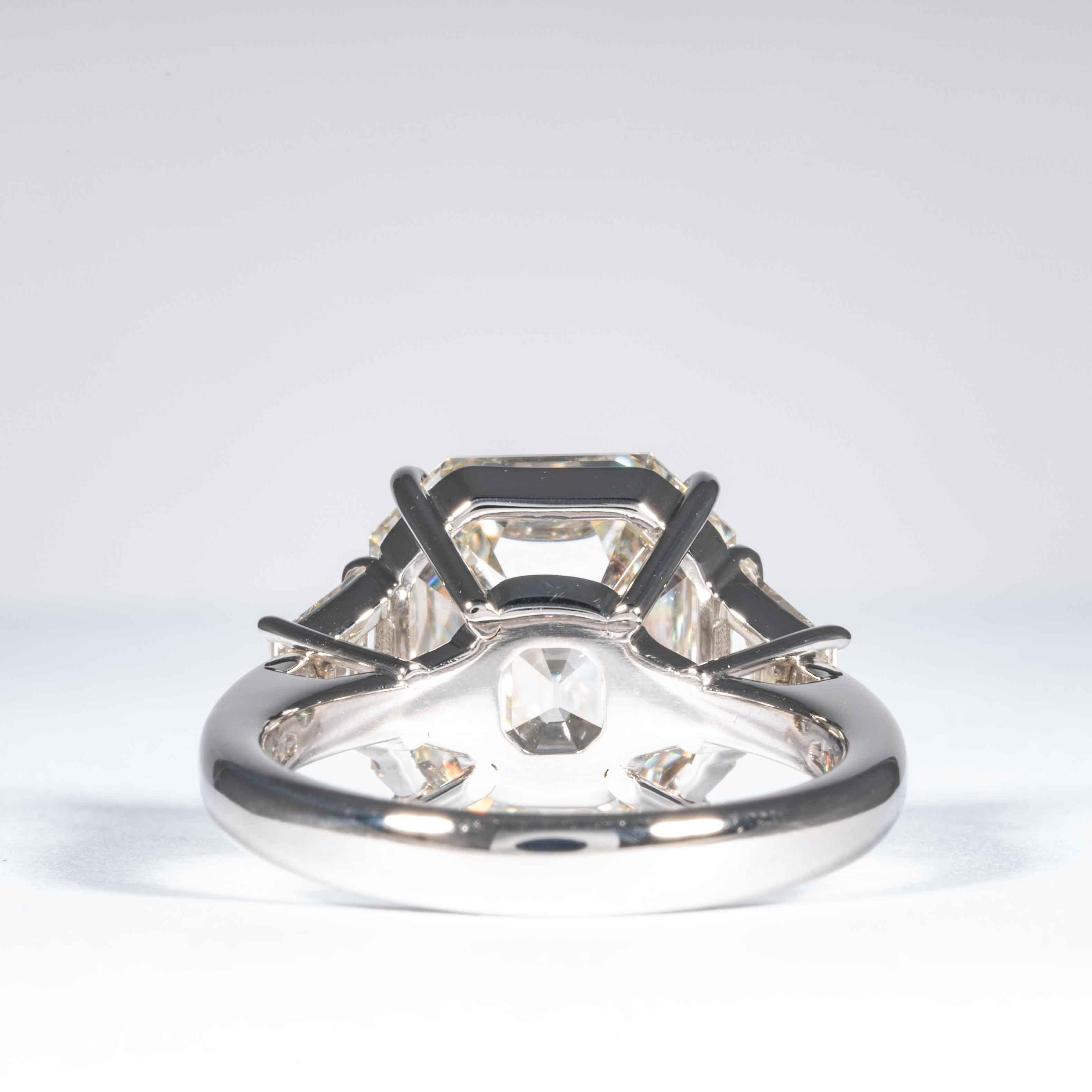 Shreve, Crump & Low GIA Certified 10.04 Carat L VS1 Asscher Cut Diamond Ring 1