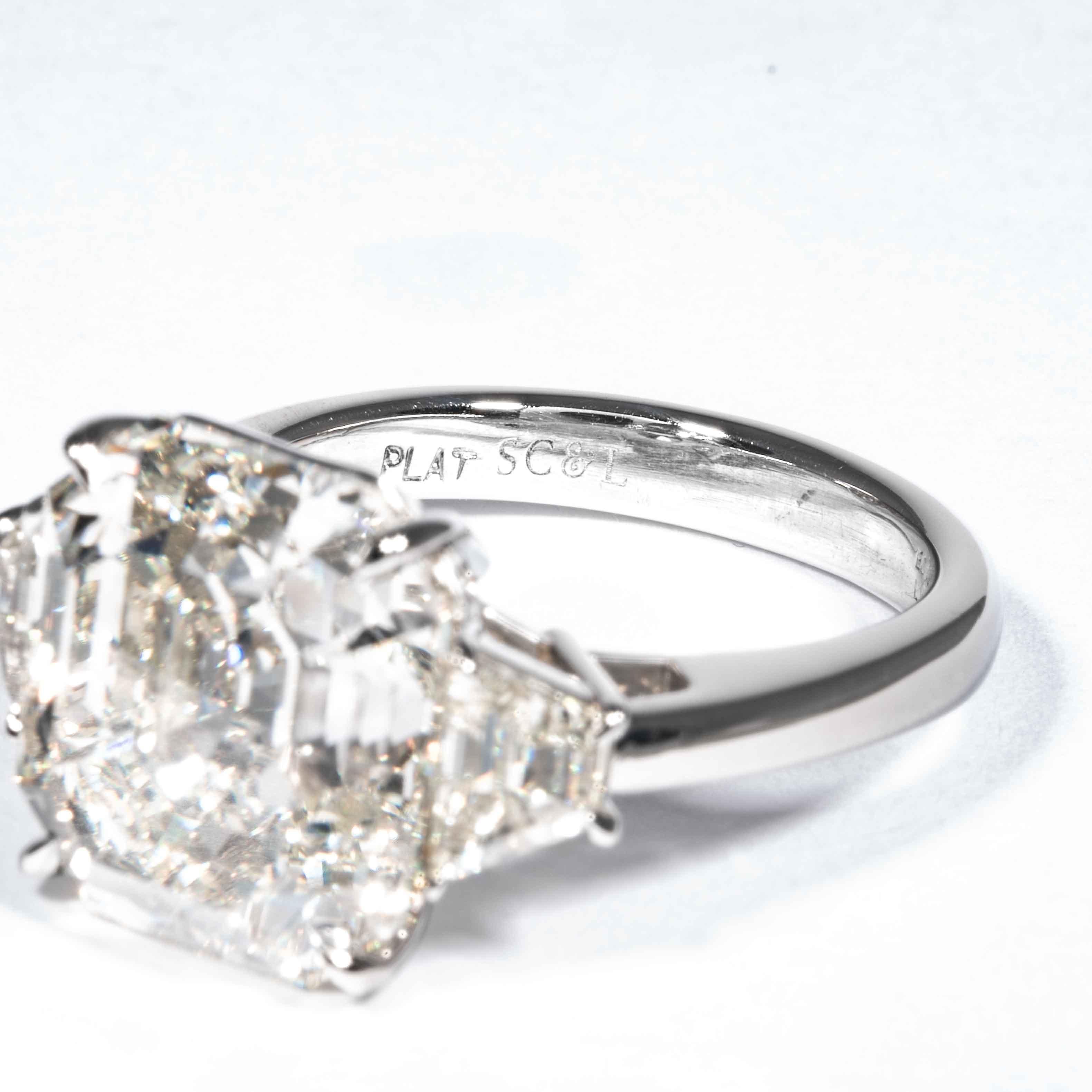 Shreve, Crump & Low GIA Certified 10.04 Carat L VS1 Asscher Cut Diamond Ring 2