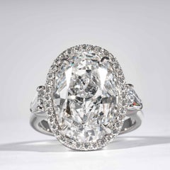Shreve, Crump & Low GIA Certified 10.14 Carat D SI2 Oval Cut Diamond Ring