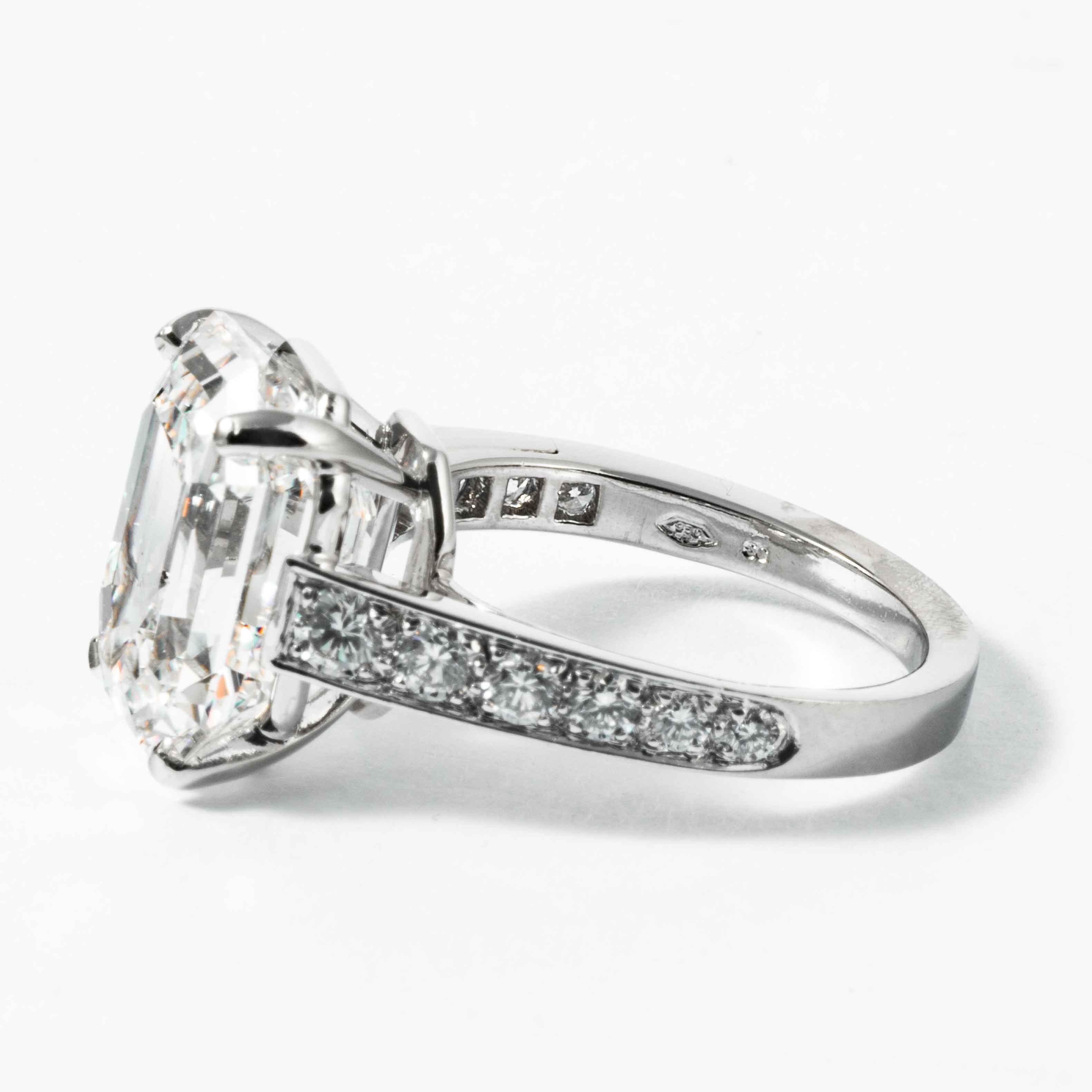Women's Shreve, Crump & Low GIA Certified 10.19 Carat H VS1 Emerald Cut Diamond Ring