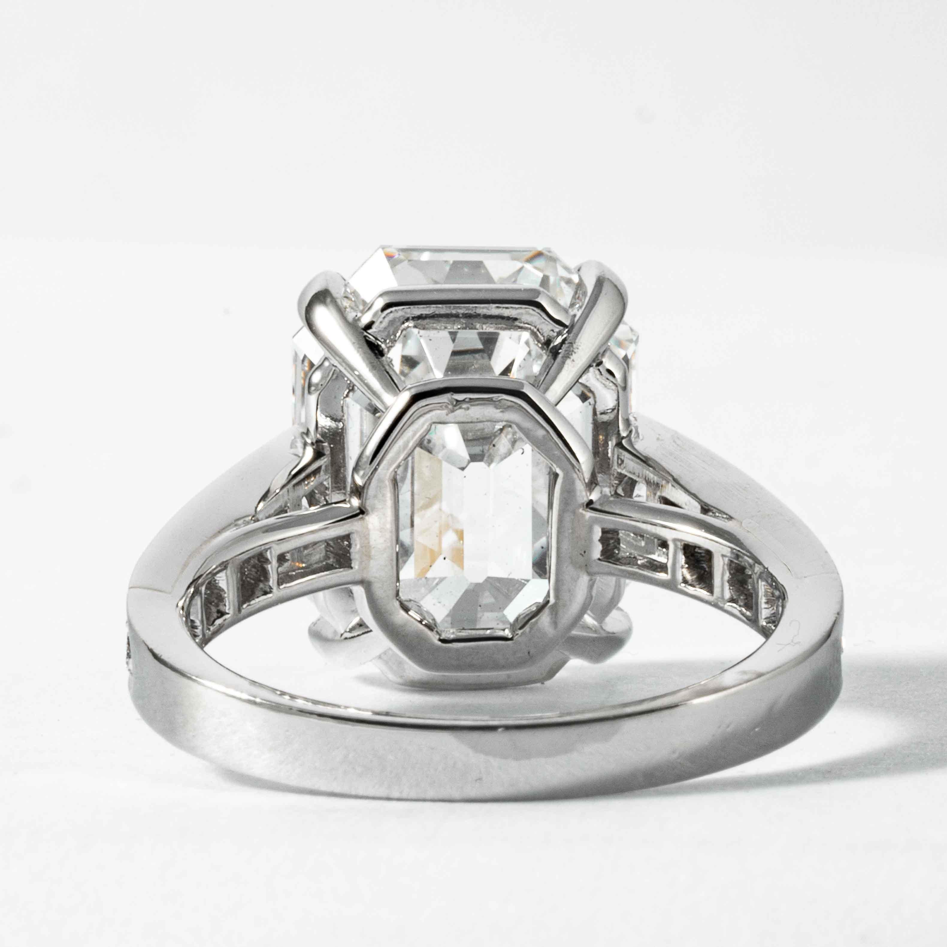 Shreve, Crump & Low GIA Certified 10.19 Carat H VS1 Emerald Cut Diamond Ring 1