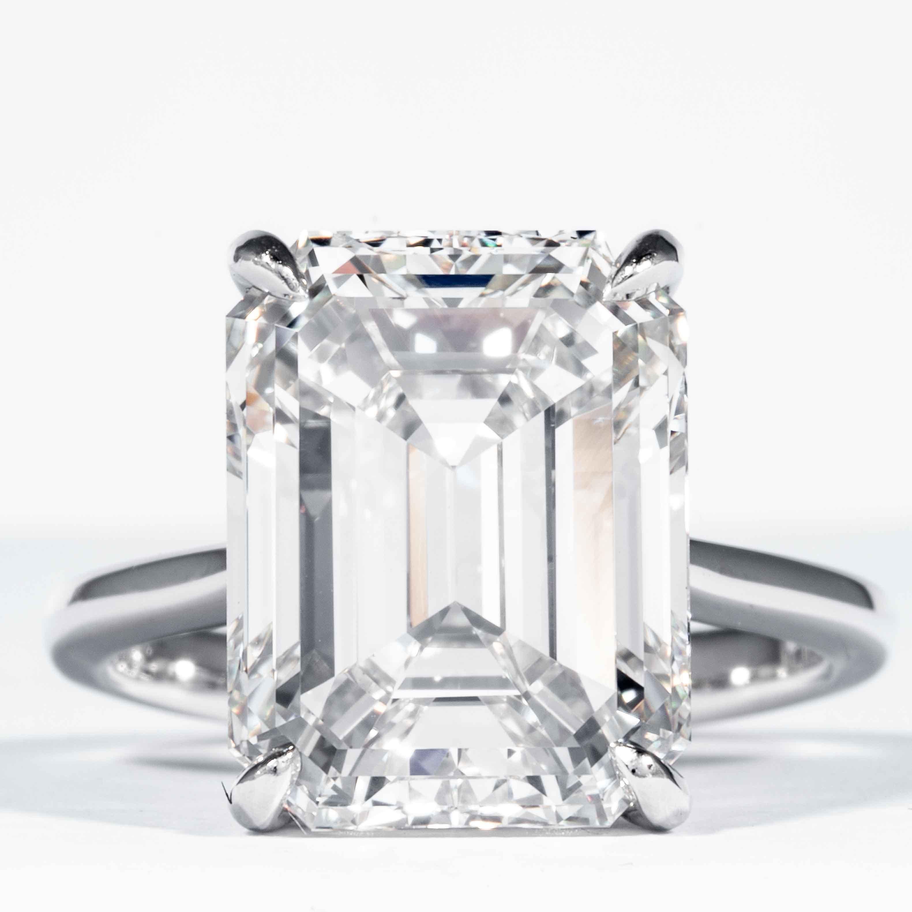 10 carat diamond ring emerald cut