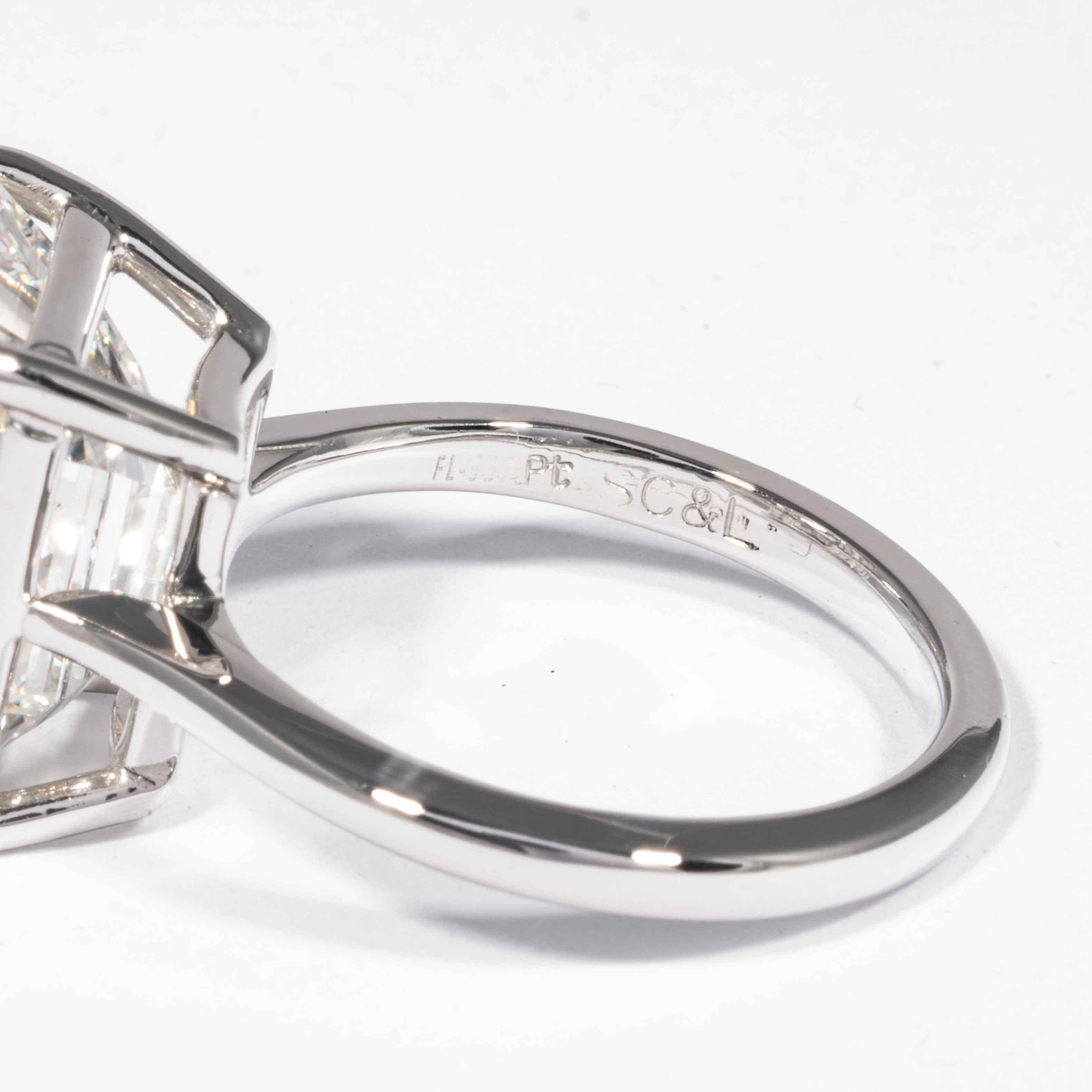 emerald cut diamond ring 10 carat