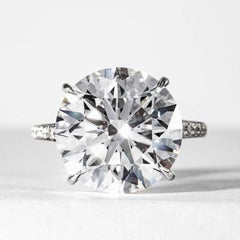 Shreve, Crump & Low GIA Certified 10.77 Carat F VS1 Round Brilliant Diamond Ring